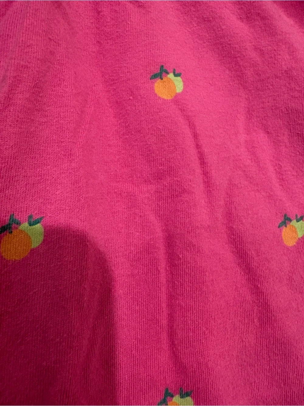 GAP Bright Pink Peach-Print Ruffle Sleeve One-Piece